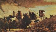 Honore  Daumier The Emigrants (mk09) china oil painting reproduction